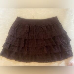 Brown flower mini skirt 🤎